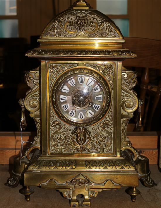 French brass mantle clock